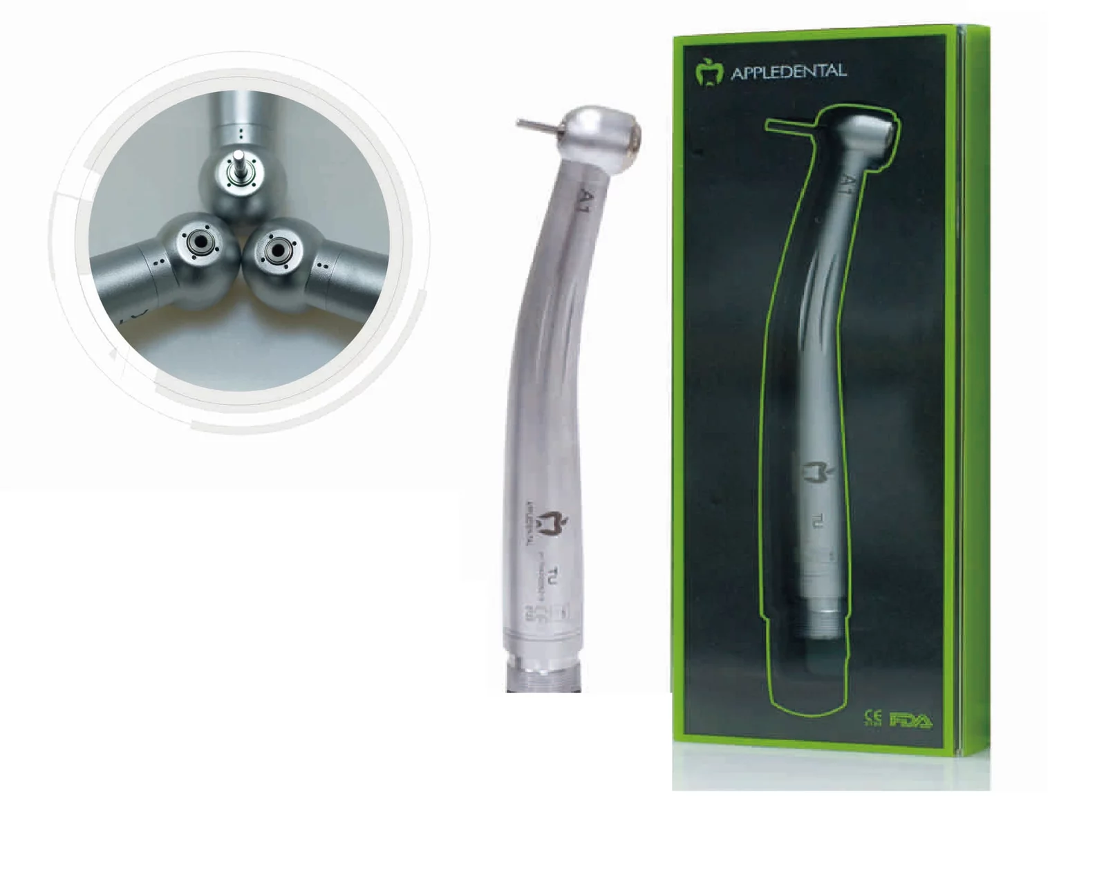APPLEDENT (Model-A1 TU) Dental Air Rotor Handpiece| Dental Instruments Suppliers in Kerala, India | iDentals
